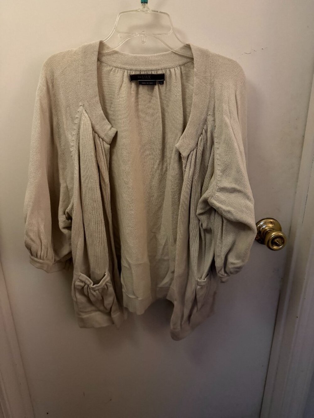 Max Studio Off-White Knit Cardigan W XL